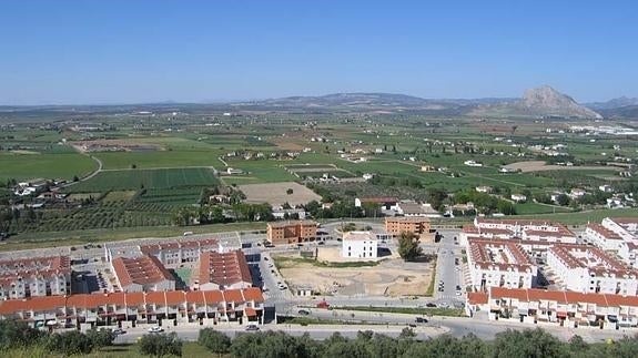 Vista de la vega de Antequera. 