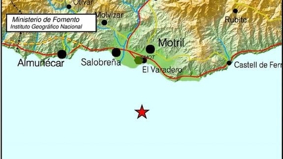 Localización del terremoto.