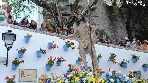 El Resucitado, durante su procesión en Marbella