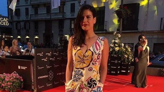 Noemí Ruiz, en la alfombra roja del Cervantes hoy. 