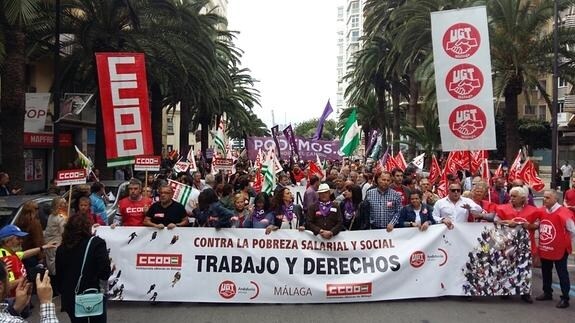 Directo | Manifestación del 1 de Mayo en Málaga contra la pobreza salarial y social