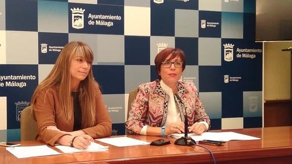 María Gámez, en comparecencia pública esta mañana. 