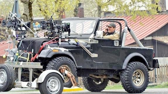 Antonio Banderas, en el rodaje en Roma de ‘Blac Butterfly’, en la que da vida a un escritor. :