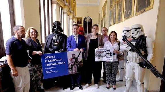 La Legión 501, en la presentación del evento solidario del sábado.