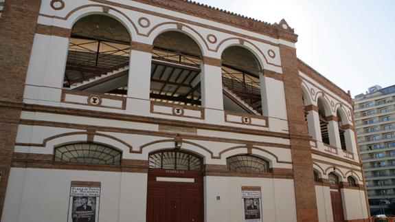Fachada de la plaza de La Malagueta.