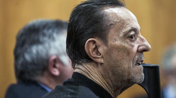 Foto reciente de Julián Muñoz durante el juicio por el 'caso Goldfinger'. 