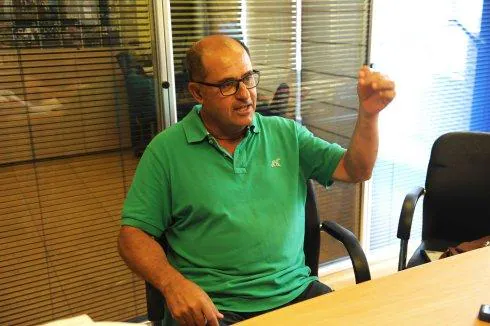 Manuel Jiménez, durante la entrevista. :: josele-lanza