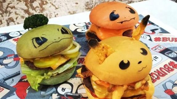 Pokéburgs creadas en la hamburguesería Down N'Out de Australia.