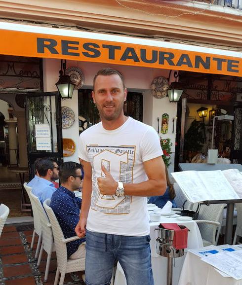 Desportovic, ayer en la comida del club. 