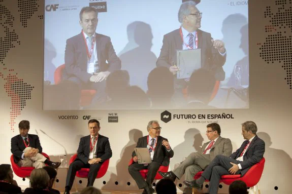 Gabriel Hidalgo, José Manuel Leceta, Germán Ríos, Luigi Valdés y Álvaro Atilano. :: álvaro cabrera
