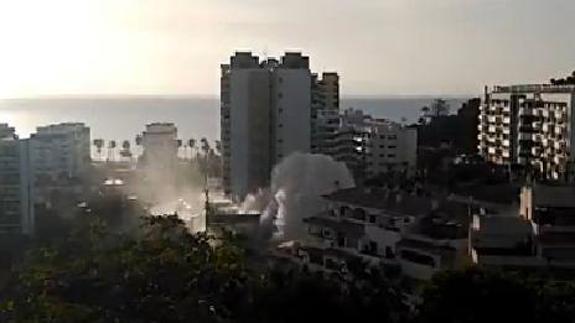 Espectacular imagen de la explosión