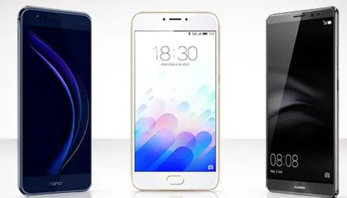 El Honor 8, el Meizu M3 Note y el Huawei Mate 8, tres de los mejores exponentes del mercado chino.