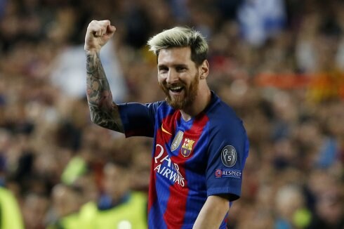 Messi, en el partido del miércoles ante el Manchester City. :: afp