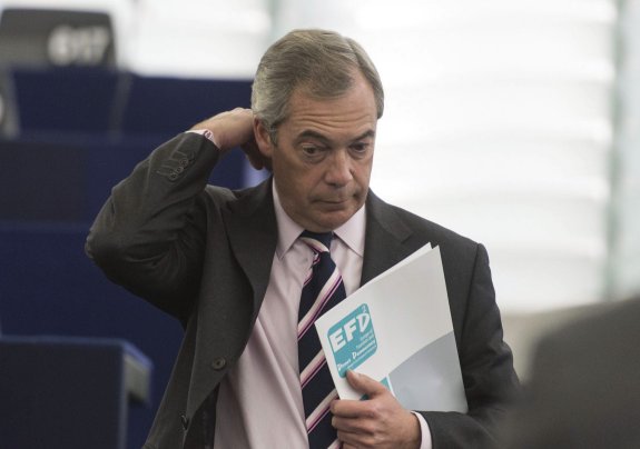 El europarlamentario británico Nigel Farage, exlíder del UKIP. :: efe