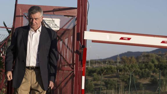 Roca, ayer a la salida de la cárcel. 