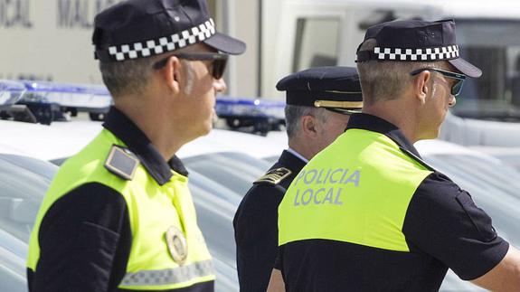 Agentes de la Policía Local de Málaga. 