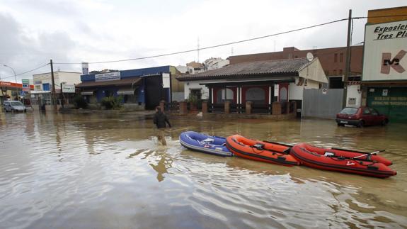 La provincia de Cádiz fue, junto a Málaga, de las más castigadas por las fuertes lluvias. En la foto, la Estación de San Roque.