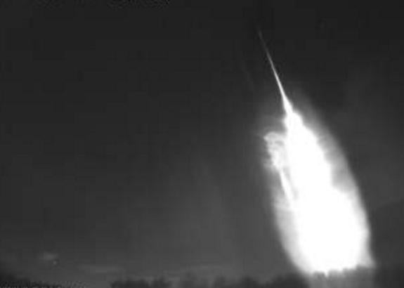 La bola de fuego que se vio desde Málaga entró en la atmósfera a 72.000 kilómetros por hora