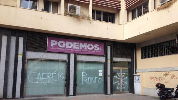 Imagen de la sede de Podemos en Málaga