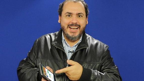 El actor Joaquín Núñez, en la presentación de la app.