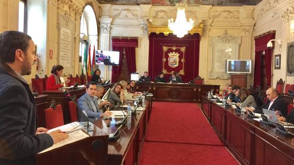 El gerente de Promálaga, Francis Salas, en la comisión