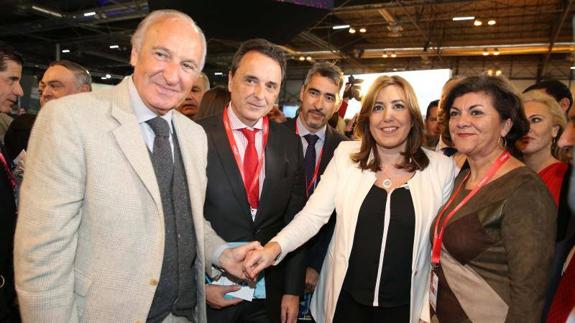 Susana Díaz, en la inauguración del pabellón de Andalucía en Fitur.