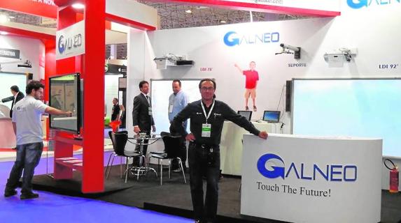 Jesús Alfonso Vivas Rodríguez, presidente de Soditec, en la feria Bett Educar de Sao Paulo (Brasil). 