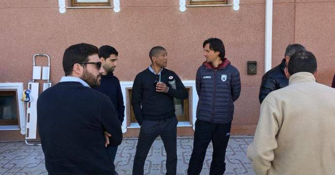 Marcelo Romero, visitó a su excompañero Javi Gracia.