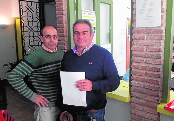 Francisco Acosta y Alejandro Herrero, con la moción de censura. 