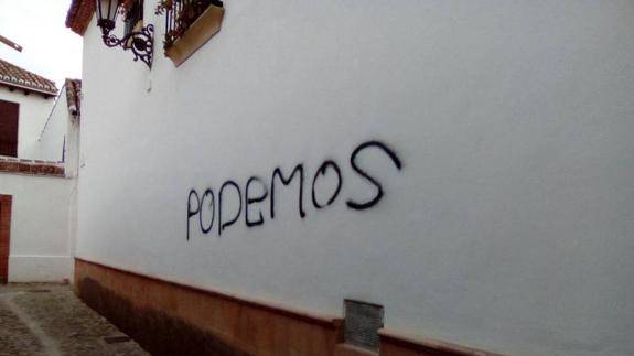 Investigan varias pintadas con la palabra ‘Podemos’ en Ronda