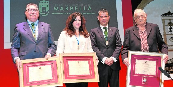 Salvador de la Peña, Esther Ráez, José Bernal y Claudio Díaz. :: josele-lanza