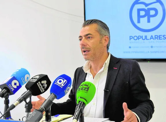 El concejal del PP José Eduardo Díaz, ayer.