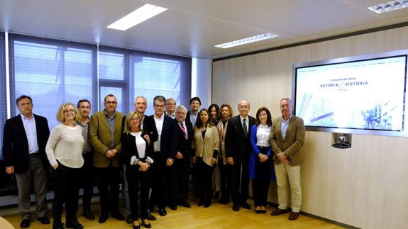 Miembros del jurado del concurso de ideas para el Astoria. 