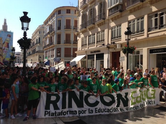 Manifestación celebrada en la capital en octubre de 2014. :: e. c.

