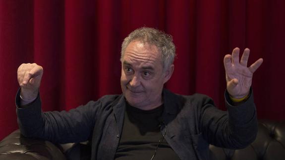 Ferran Adrià, durante la entrevista realizada antes del acto organizado por CaixaBank.