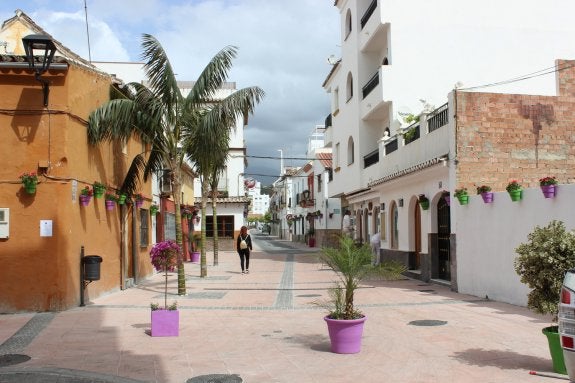 Aspecto final de la calle Pozo Pila tras sus obras de renovación. 