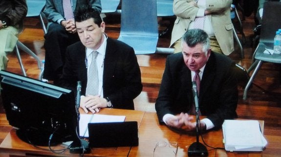 Andrés Liétor y Roca, durante un careo protagonizado en 2012 en la Audiencia Provincial.
