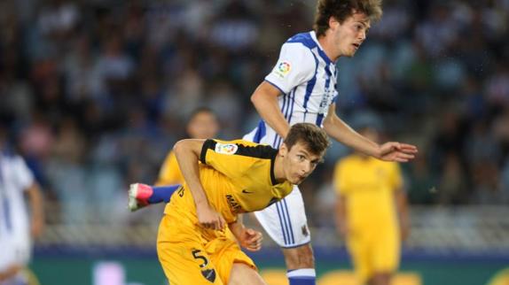 Llorente, en su último partido de la temporada con el Málaga, precisamente ante la Real. 
