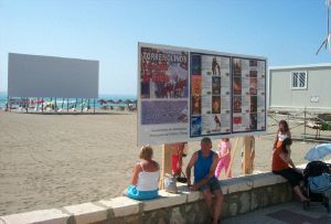 LUGAR. Imagen de la playa donde se proyectarán los filmes. / E. C.