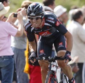 PROTAGONISTA. Valverde, en una contrarreloj del Tour. / EFE