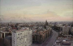 PAISAJE. La obra 'Madrid desde Torres Blancas', pintada por López entre 1976 y 1982. / EFE