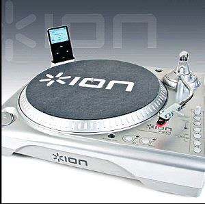 Tocadiscos con bases para ipod
