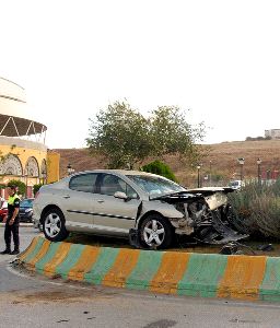 SINIESTRO. El vehículo implicado en el accidente. / SUR