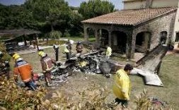 Restos de la avioneta siniestrada.