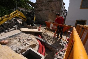 Restos de la época romana encontrados en la calle Solano en el casco antiguo. /JOSELE-LANZA