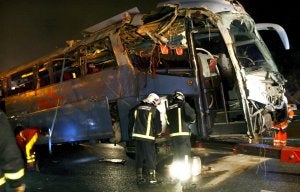 El siniestro más grave de la década fue el del autobús de finlandeses, en 2008. / EFE