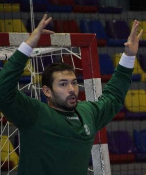 Jorge Martínez, concentradísimo durante un entrenamiento. ::
A. F.