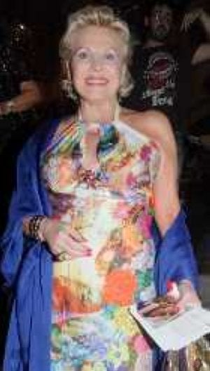 Marily Coll, en la cena. :: SUR