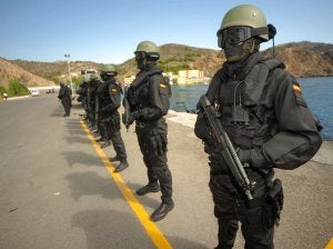 Efectivos de la Fuerza de Guerra Naval Especial, en Cartagena. ::
ANTONIO GIL