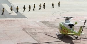 Un simulacro pone a punto el plan contra incendios forestales